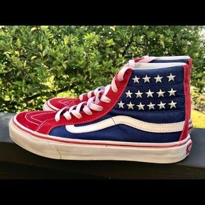 American Flag High Top Vans
